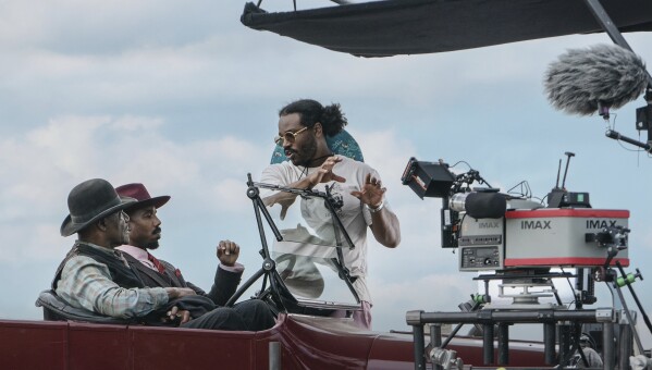 Ryan Coogler giving directions to Michael B. Jordan